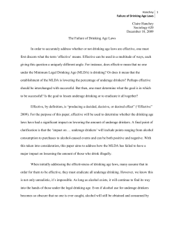 Failure of Drinking Age Laws