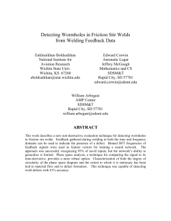 Detecting Wormholes in Friction Stir Welds from Welding Feedback