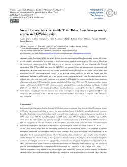 Noise characteristics in Zenith Total Delay from homogeneously