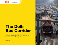 The Delhi Bus Corridor - WRI Ross Center for Sustainable Cities
