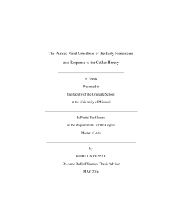 The Painted Panel Crucifixes of the Early Franciscans as a