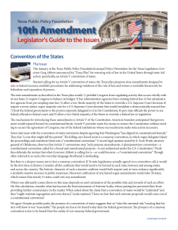 10th Amendment - Texas Public Policy Foundation