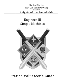 Engineer III Simple Machines Station Volunteer`s Guide