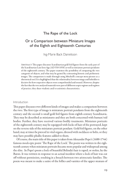 The Rape of the Lock Or a Comparison between