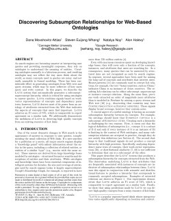 Discovering Subsumption Relationships for Web