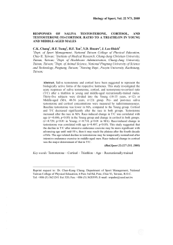 No age difference in T/C change after a triathlon