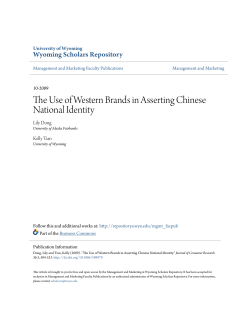 The Use of Western Brands in Asserting Chinese National Identity