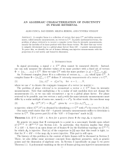 An algebraic charaterization of injectivity in phase retrieval