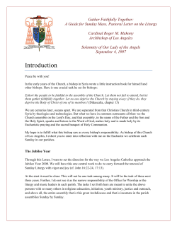 Gather Faithfully Together - the Archdiocese of Los Angeles