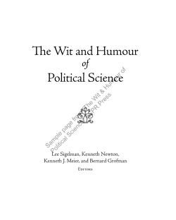 The Wit and Humour Political Science
