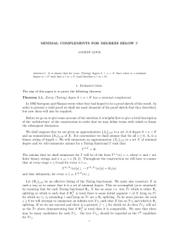 MINIMAL COMPLEMENTS FOR DEGREES BELOW 0 1