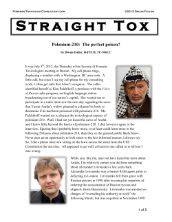 Polonium 210 _ Straight Tox