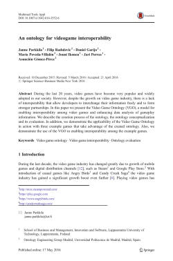 An ontology for videogame interoperability