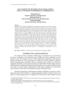 FAILURES OF SMALL BUSINESS ENTERPRISES