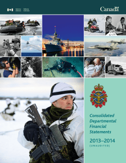 Departmental Financial Statements, 5 November 2014