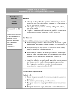 Grade 6 - Lincoln Public Schools