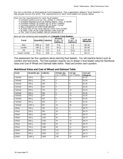 Grade 7 Math - Performance Task