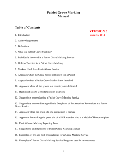 Patriot Grave Marking Manual