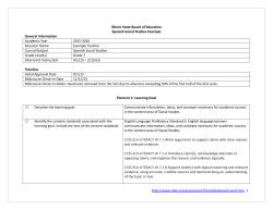 Spanish Social Studies - Illinois State Board of Education