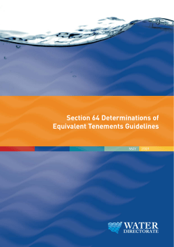 Section 64 Determinations of Equivalent Tenements