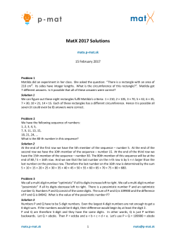 MatX 2017 Solutions - P-MAT