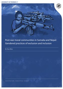 Post-war moral communities in Somalia and Nepal: Gendered