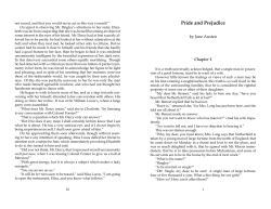 Pride and Prejudice