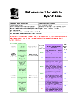 Rylands Farm Risk Assessment