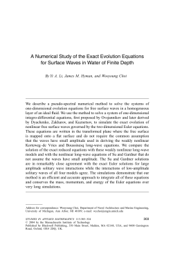 A Numerical Study of the Exact Evolution Equations for Surface