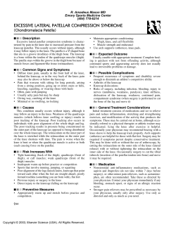excessive lateral patellar compression syndrome