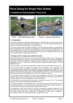 Rock sizing for single pipe outlets Version 3 April 2015