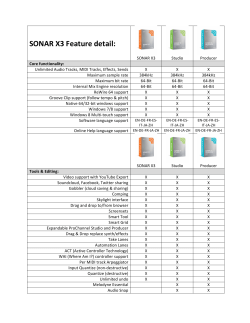 SONAR X3 Comparison Chart