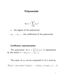 Polynomials