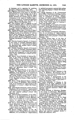 THE LONDON GAZETTE, DECEMBER 22, 1876,