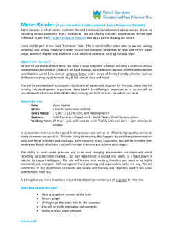 Meter Reader (if you live within 5 miles radius of, Dinas Powys and