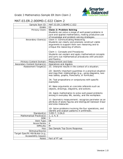 SBAC - Sample Items - Grade 3 Math