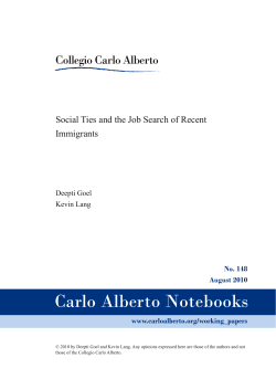 Social Ties and the Job Search of Recent Immigrants