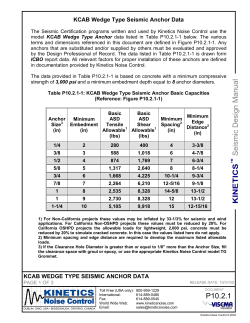 P10.2.1 KINET ICS Seismic D esign Manual