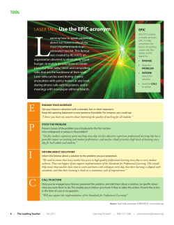 LASER TALK Use the EPIC acronym