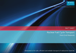 Nuclear Fuel Cycle Transport - World Nuclear Transport Institute
