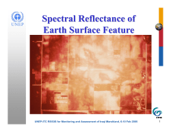 Spectral Reflectance of Earth Surface Feature - UNEP