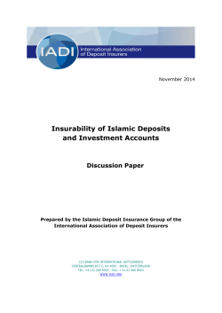 Insurability of Islamic Deposit and Investment Account (First draft) 8
