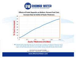 Scale Thickness (Inches) % Cost Increase