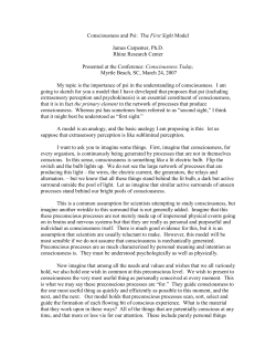 Consciousness and psi: The First Sight mode