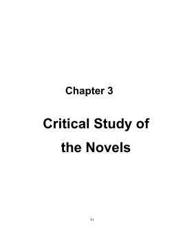 Critical Study of the Novels