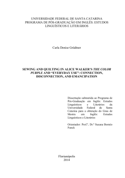 Sewing and quilting in alice walker the color purple" and everyday