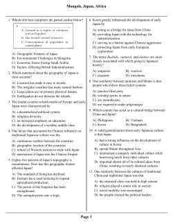 Mongols, Japan, Africa Page 1