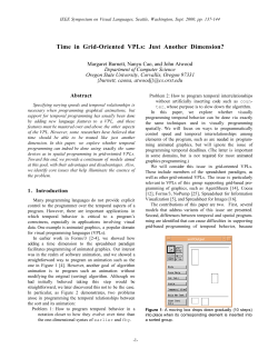 Time in Grid-Oriented VPLs: Just Another Dimension?