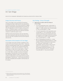 Executive summary and recent efforts