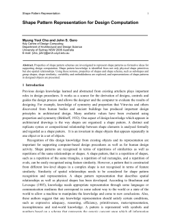 Shape Pattern Representation for Design Computation